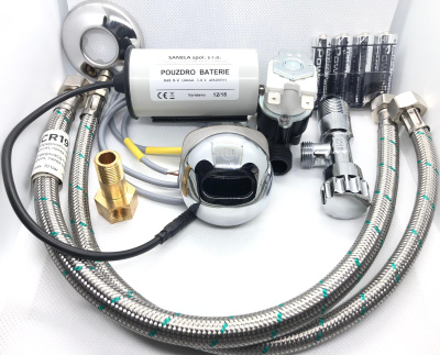 SLP 17AB Комплект для оборудования писсуара DOMINO автоматическим смывом 6В Sanela Чехия (фото, схема)