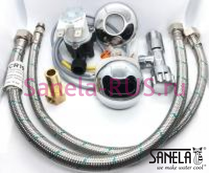 SLP 17A Комплект для оборудования писсуара DOMINO автоматическим смывом 24В Sanela Чехия (фото, схема)