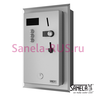 Встроенный монетный и жетонный автомат для 1-3 душей, выбор автоматом SLZA 01MZ арт: 88012 Sanela Чехия (фото, схема)