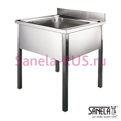 Нержавеющая мойка на ножках SLUN 15 арт: 93150 Sanela Чехия (фото, схема)