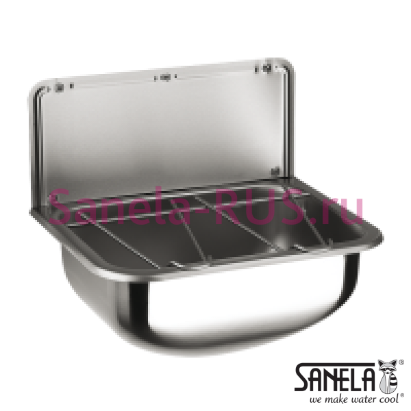Техническая мойка со стенкой и решеткой SLVN 04 Техническая мойка со стенкой и решеткой SLVN 04