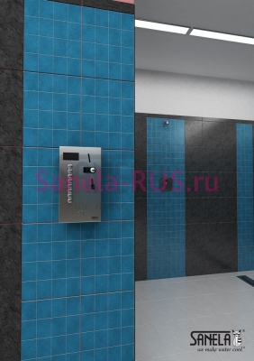 Встроенный монетный и жетонный автомат для 4-12 душей, выбор автоматом SLZA 02MZ арт: 88022 Sanela Чехия (фото, схема)