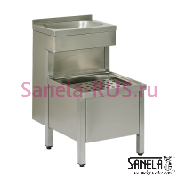 Техническая мойка для уборщиц с сенсорным смесителем SLVN 02E Техническая мойка для уборщиц с сенсорным смесителем SLVN 02E