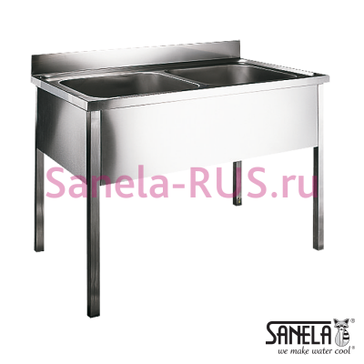 Нержавеющая мойка на ножках SLUN 16 арт: 93160 Sanela Чехия (фото, схема)